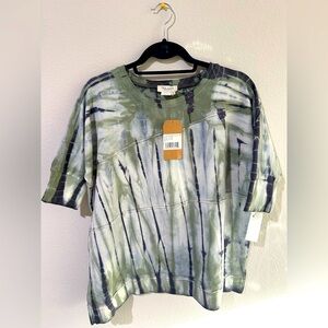 Tie dyed Assymetrical Knit top